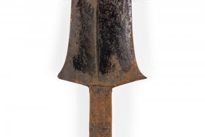 English Renaissance Style Wood and Iron Spear