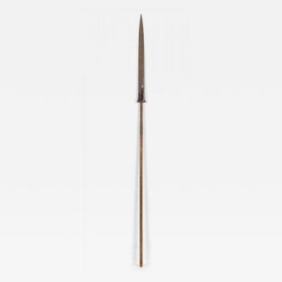 English Renaissance Style Wood and Iron Spear