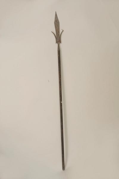 English Renaissance Style Wood and Iron Spear