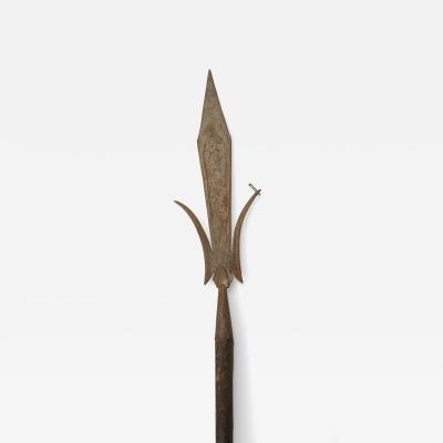 English Renaissance Style Wood and Iron Spear