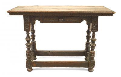 English Renaissance Walnut Console Table