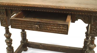 English Renaissance Walnut Console Table