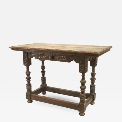 English Renaissance Walnut Console Table