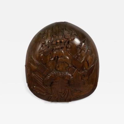 English Renaissance Walnut Military Wall Plaque