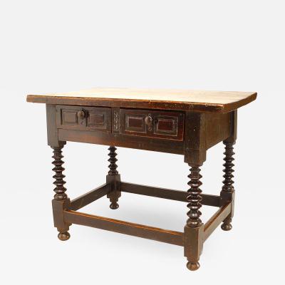 English Renaissance Walnut Table Desk