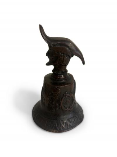 English Renaissance bornze town crier bell with cavalier head