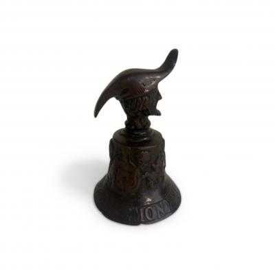 English Renaissance bornze town crier bell with cavalier head
