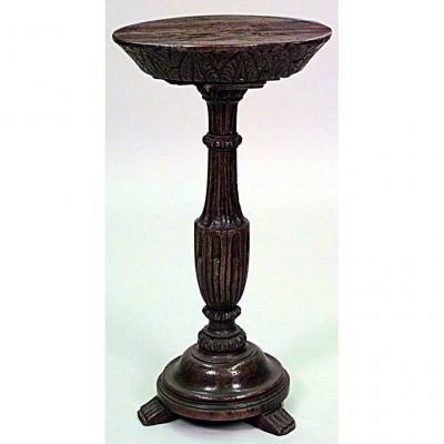 English Renaissance small walnut end table