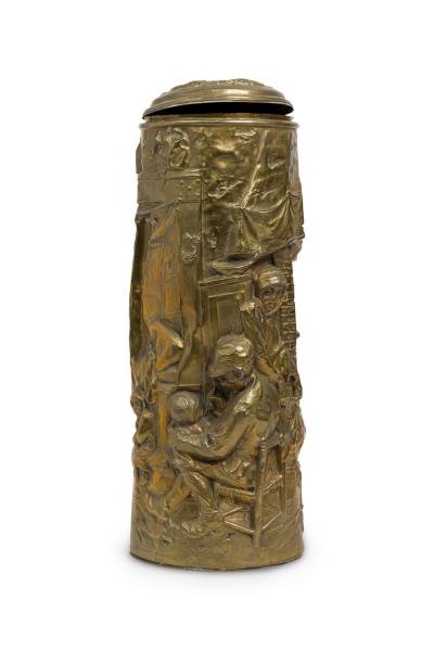English Renaissance style Brass Stein Form Umbrella Stand