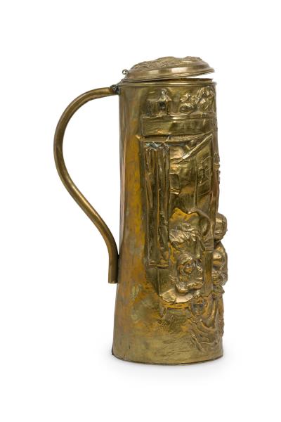 English Renaissance style Brass Stein Form Umbrella Stand