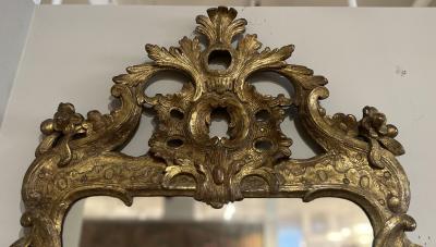 English Rococo Gilt Wood Mirror