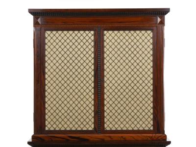 English Rosewood Antique Humidor Cabinet by Mellier Co London circa 1880