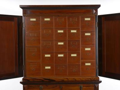 English Rosewood Antique Humidor Cabinet by Mellier Co London circa 1880