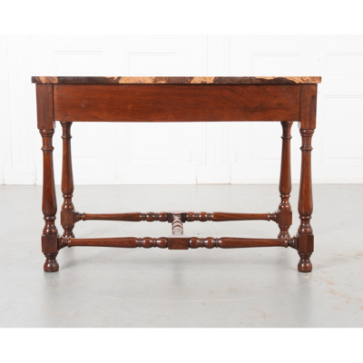 English Rosewood Marble Center Table