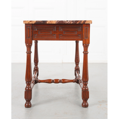 English Rosewood Marble Center Table