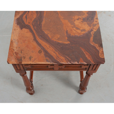 English Rosewood Marble Center Table