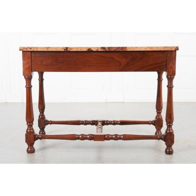 English Rosewood Marble Center Table