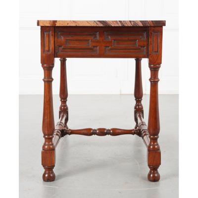 English Rosewood Marble Center Table