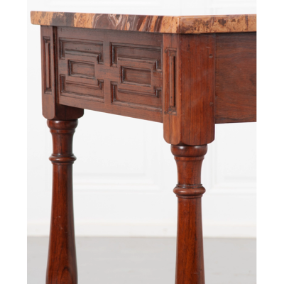 English Rosewood Marble Center Table