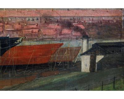 English School A Rare Portrait of John Scott Russell and The Great Eastern 