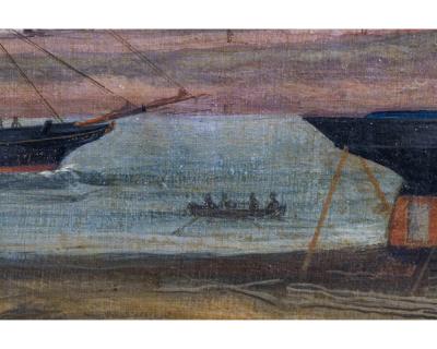 English School A Rare Portrait of John Scott Russell and The Great Eastern 