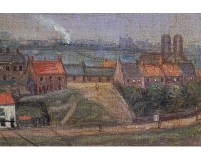 English School A Rare Portrait of John Scott Russell and The Great Eastern 