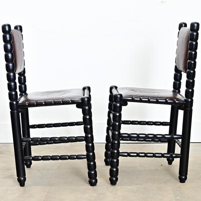 English Set of Eight Bobbin Turned Dining Chairs