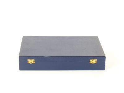 English Sheffield Fish Cutlery Service Green Handles in Original Fitted Box