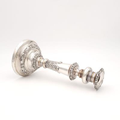 English Sheffield Plate Regency Period Candlestick circa 1820