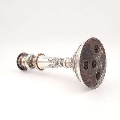 English Sheffield Plate Regency Period Candlestick circa 1820