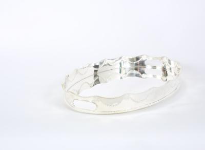 English Sheffield Plated Barware Tableware Tray