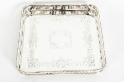 English Sheffield Plated Barware Tray