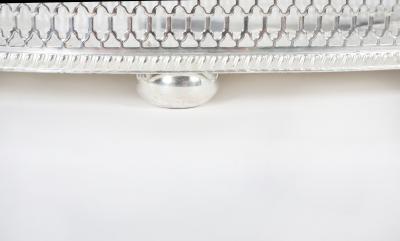 English Sheffield Plated Oval Barware Gallery Tray