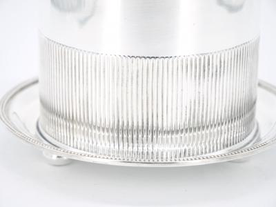 English Sheffield Silver Plate Covered Round Shape Tea Caddy
