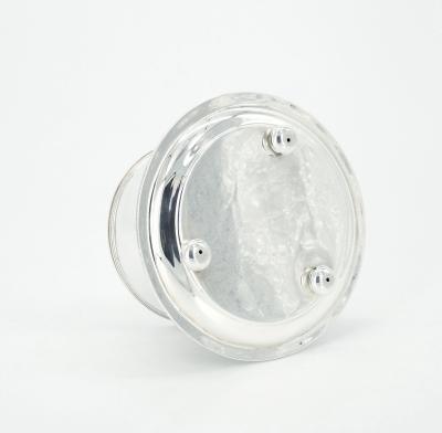 English Sheffield Silver Plate Covered Round Shape Tea Caddy