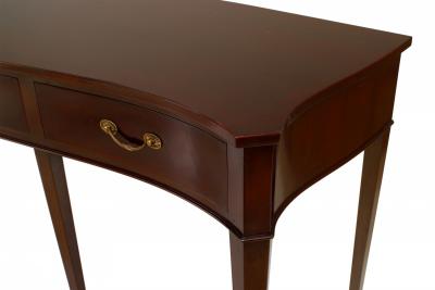 English Sheraton Mahogany Serpentine Console Table