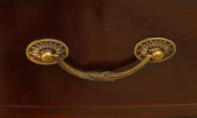 English Sheraton Mahogany Serpentine Console Table