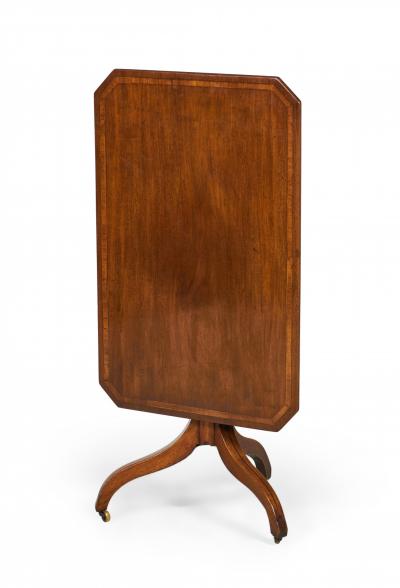 English Sheraton Mahogany Tilt Top Tea Table