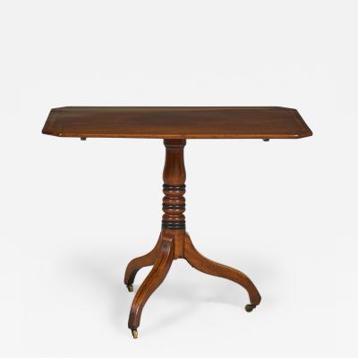 English Sheraton Mahogany Tilt Top Tea Table