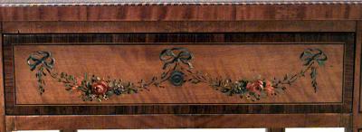 English Sheraton Polychromed Pembroke End Table