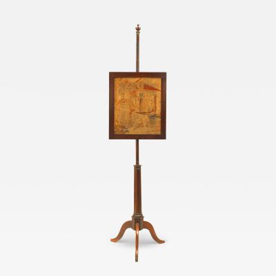 English Sheraton Rosewood Pole Screen