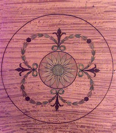 English Sheraton Satinwood End Table