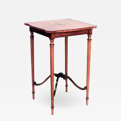 English Sheraton Satinwood End Table