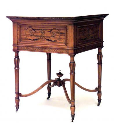 English Sheraton Satinwood Square Tray