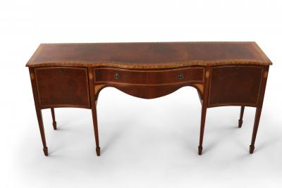 English Sheraton Style Large Mahogany Sideboard