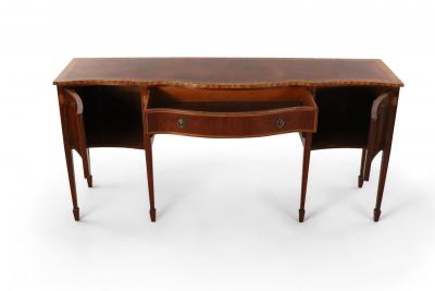 English Sheraton Style Large Mahogany Sideboard