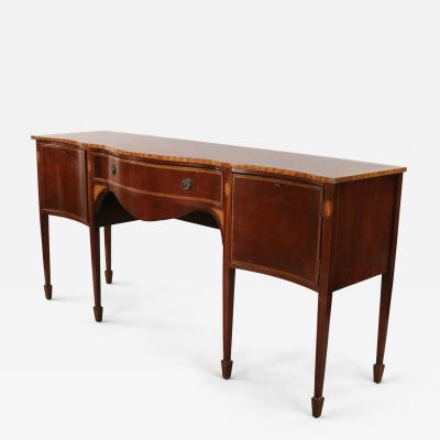 English Sheraton Style Large Mahogany Sideboard