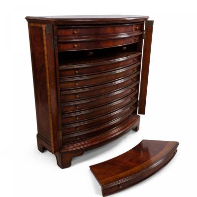 English Sheraton Style Mahogany Bachelors Chest