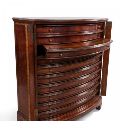 English Sheraton Style Mahogany Bachelors Chest