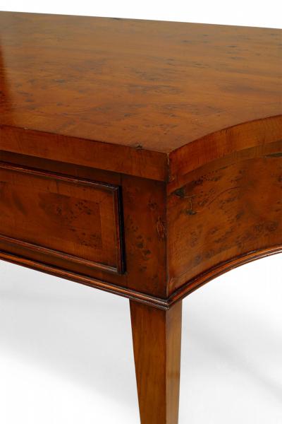 English Sheraton Yew Wood Console Table